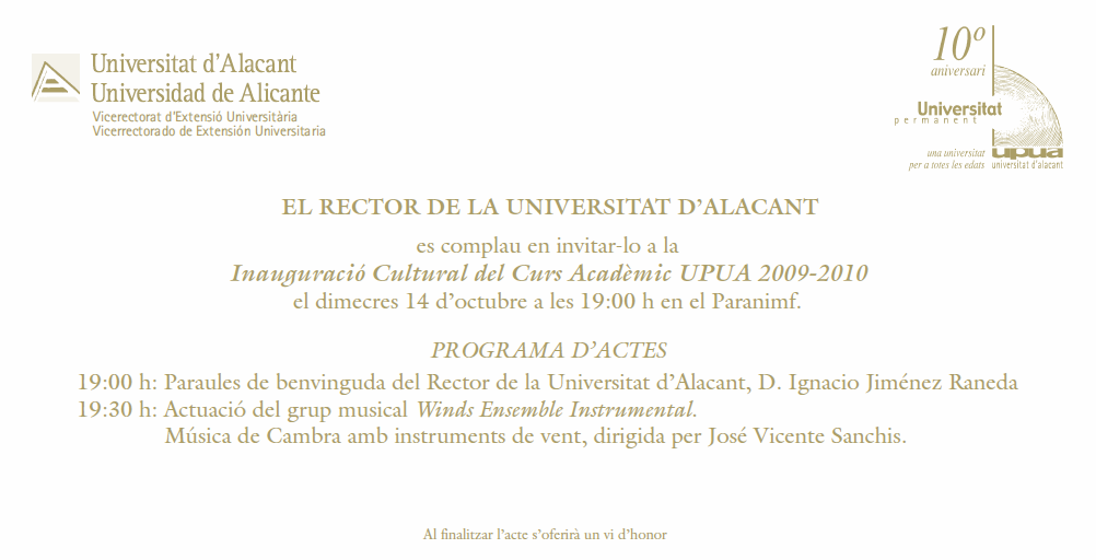 Invitació Inauguració