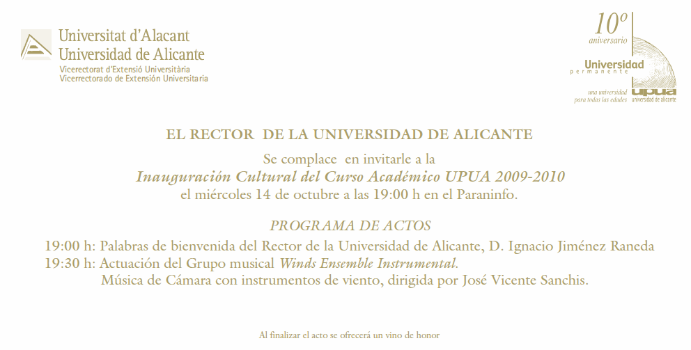 Invitación inauguración
