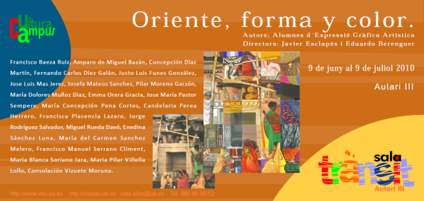 invitación exposición oriente forma y color