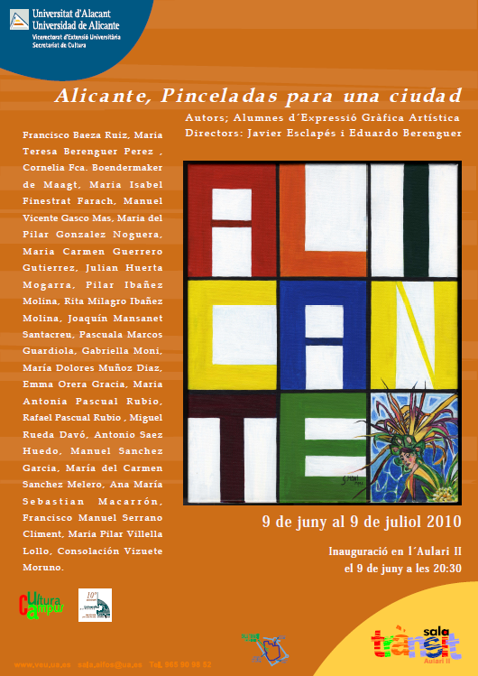 Cartel Exposición Alicante Pinceladas