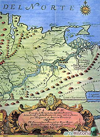 Mapa del Nuevo Reino de Granada de El Orinoco Ilustrado de Gunilla 1741